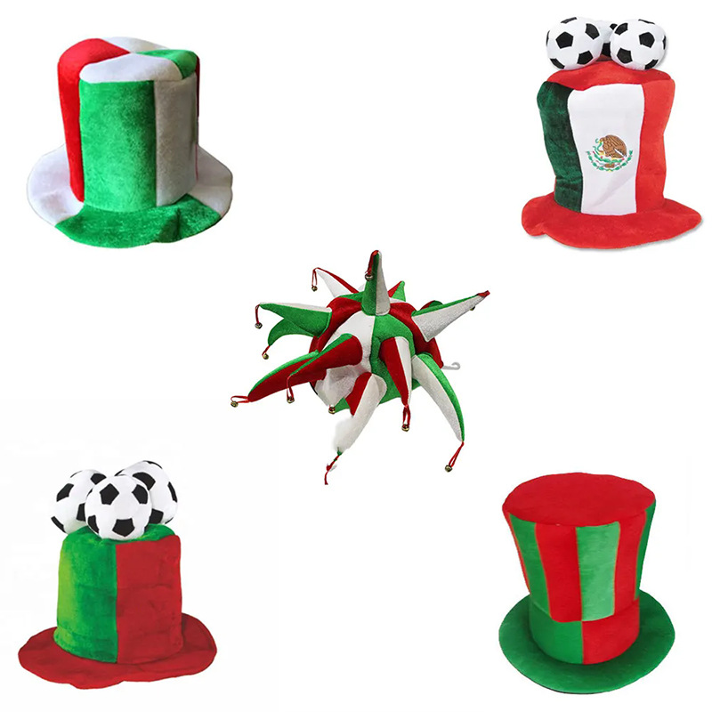 Chuangdong Flag 2026 World Cup Fan Party Supplies Set, Mexican Flag Hood Cover, Drawstring Bag Customization Specification image