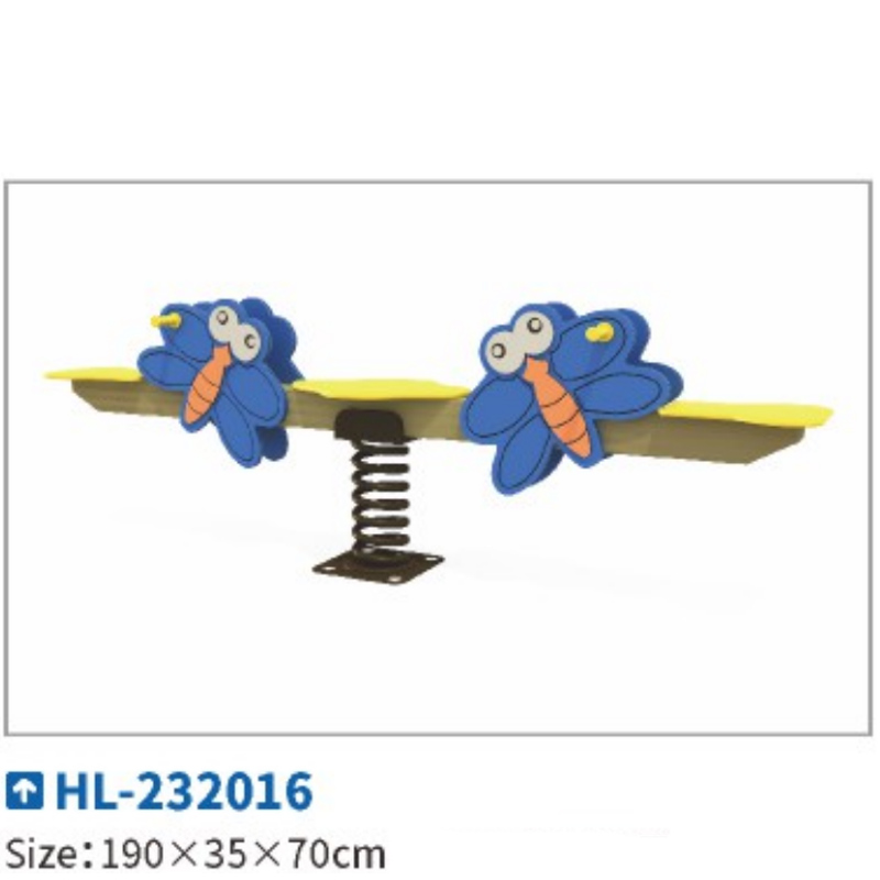 Outdoor community fitness equipment dolls, rocking horses, children's spring rocking horses, seesaws, park butterfly seesaws, Hualong Amusement Toys Factory direct sales details Picture