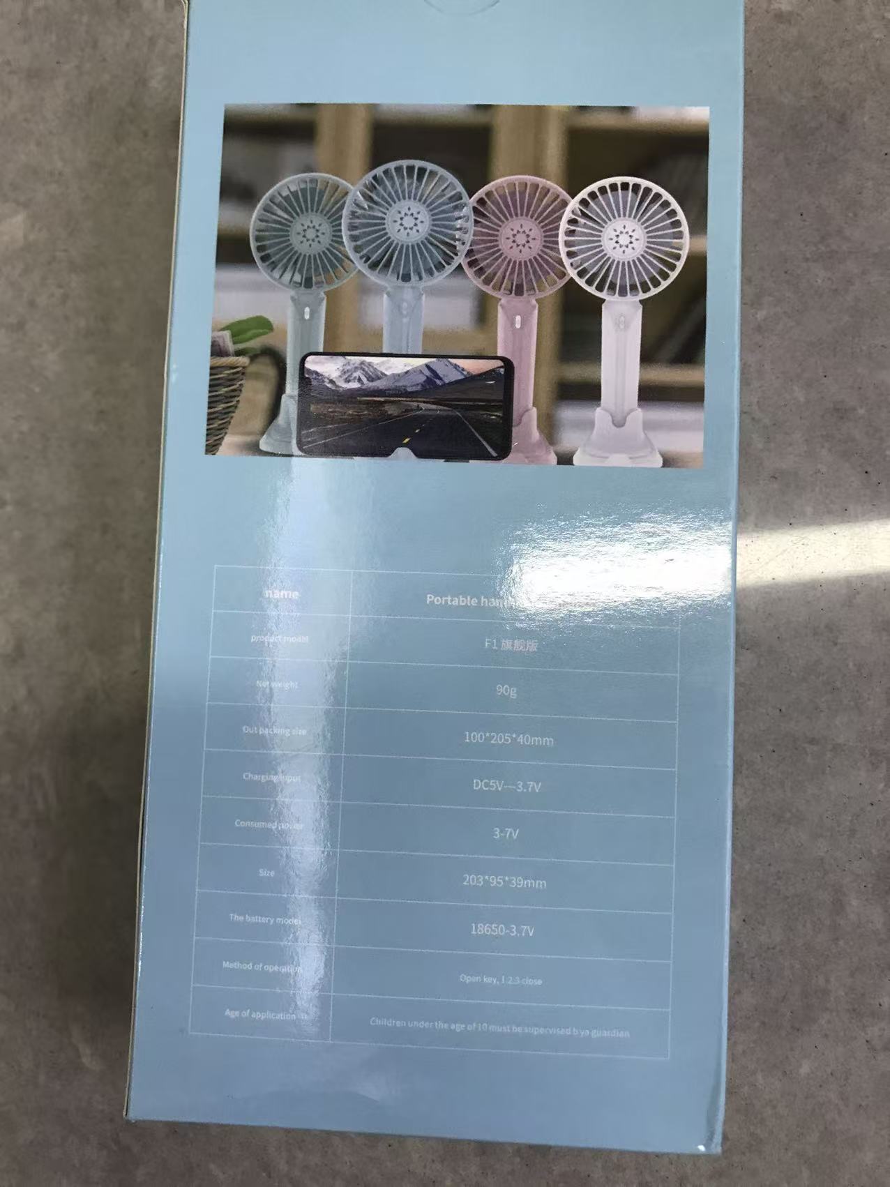 Rechargeable handheld mini fan desktop mini Hand fan Portable mini Electric Fan Order Specification image