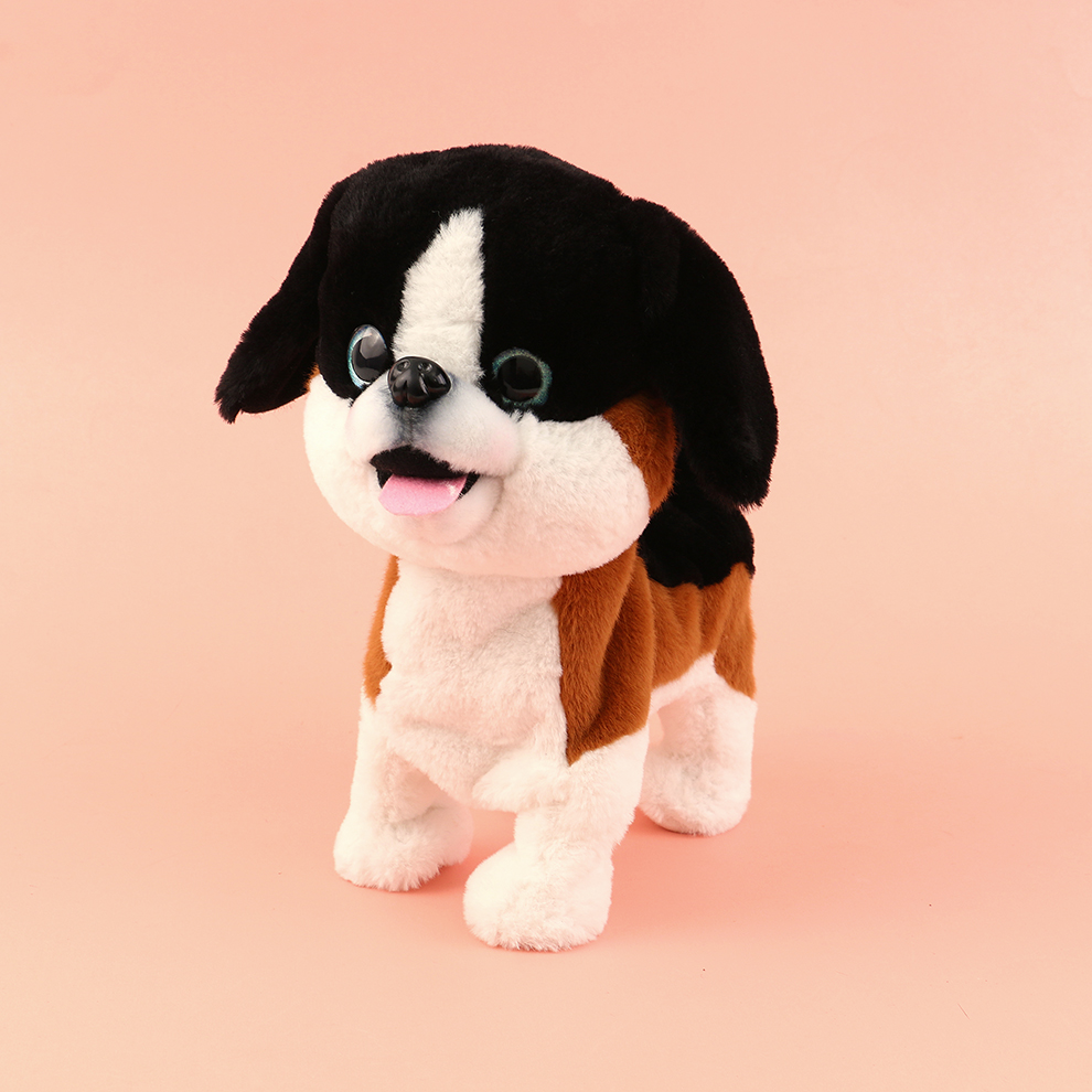 A funny electric plush puppy, full of surprises as a companion, records the funny moments with audio, sings in a unique way, and acts coquettishly with great personality