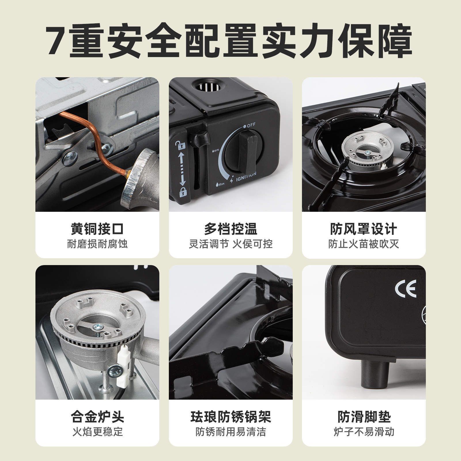 Outdoor Kas hot pot barbecue gas stove, household gas stove, portable outdoor gas stove details Picture