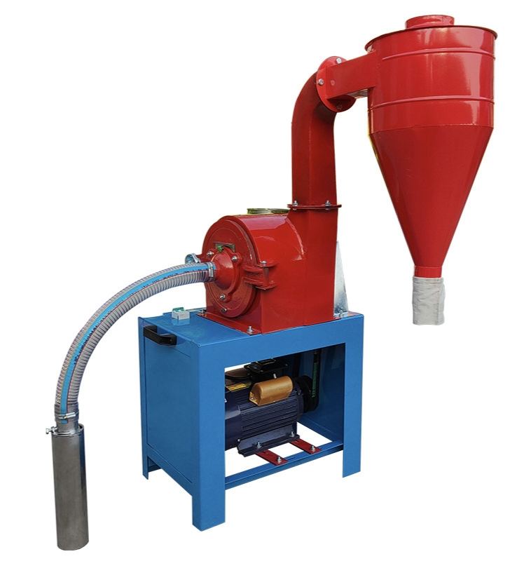 自吸式玉米粉碎机小型家用饲料粉碎机220/380V电全自动磨粉机农业机械粉碎机颗粒机磨面机铡揉机榨油机脱壳机白底实物图