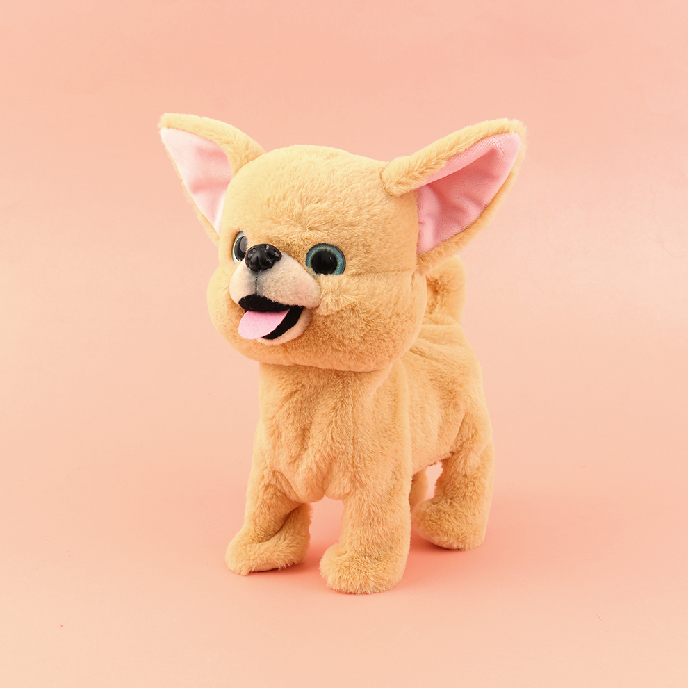 Smart and witty electric plush puppy, accompanying to grow smart and witty, recording witty thoughts, singing smart and witty, acting cute and smart