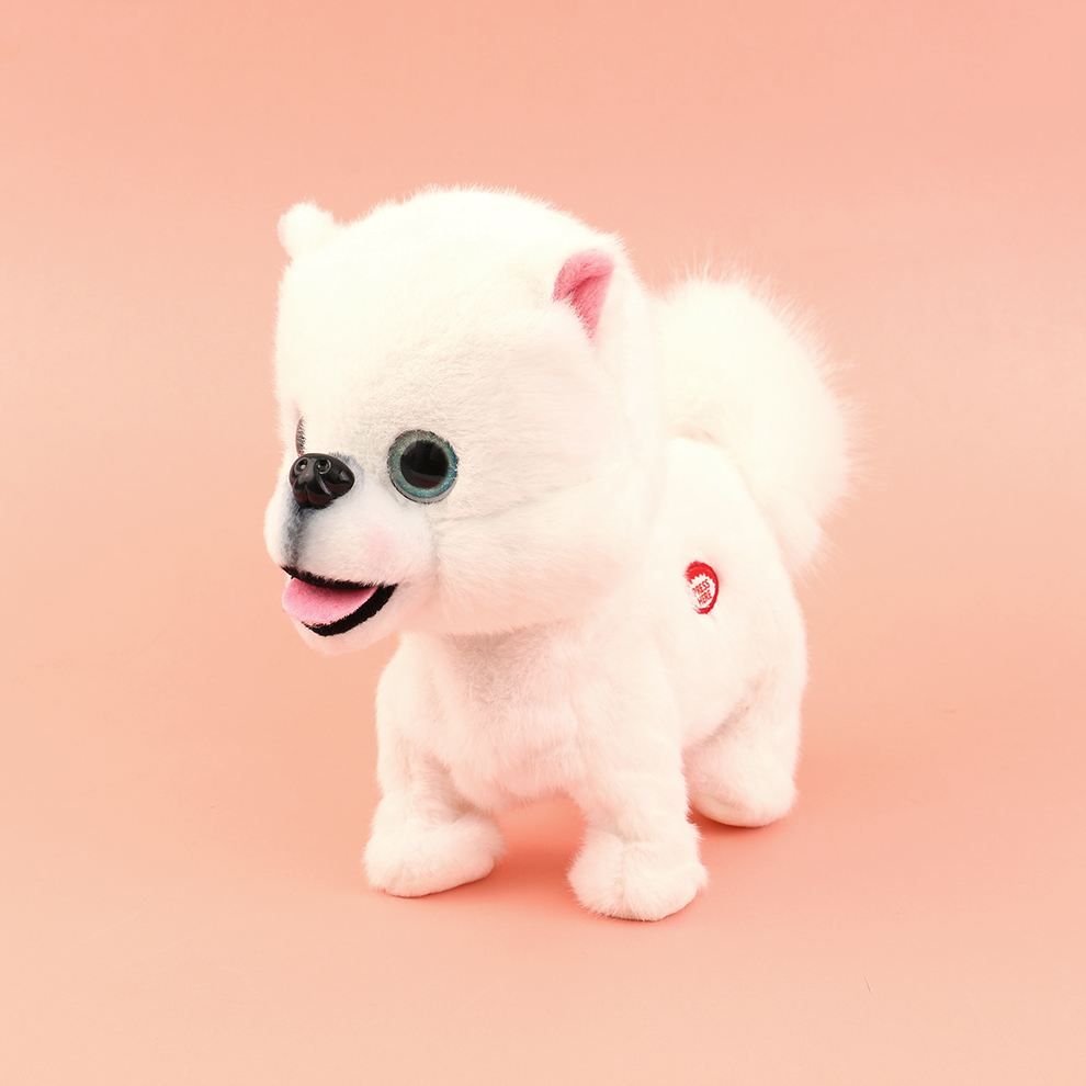 The cute and fun electric plush puppy can be affectionate and play with you, singing beautifully. The recording saves the beautiful words of children