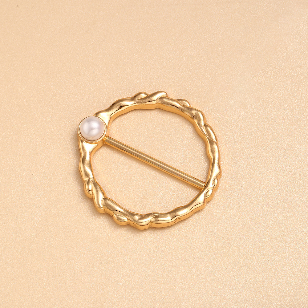 现货高档异形衣角三挡扣 衬衣T恤下摆固定打结丝巾扣饰品配件批发