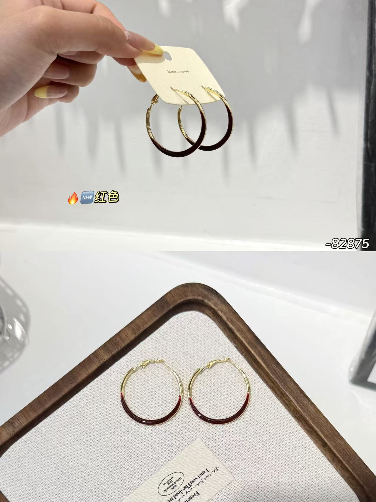 European and American style, oil-dripping large ear rings, feminine elegance, high-end appearance, small earrings, light luxury earrings Application Scenario