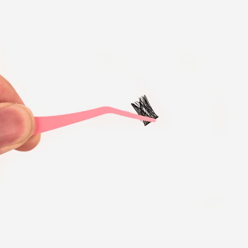 免胶睫毛镊子 防粘涂层假睫毛辅助夹不粘胶镊子美妆工具跨境现货白底实物图