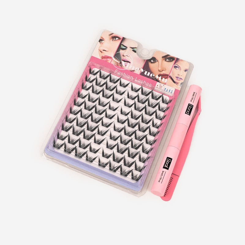 批发假睫毛全家福太阳花纯欲猫爪狐系懒人大花卷纯野女自然眼睫毛白底实物图