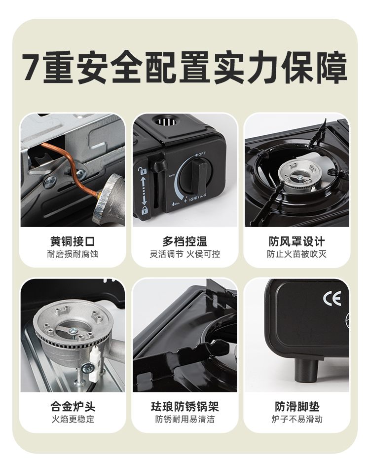 Outdoor Kas hot pot barbecue gas stove, household gas stove, portable outdoor gas stove pic 4