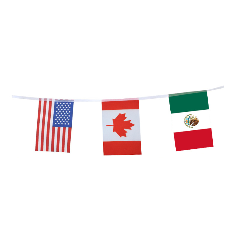 Chuangdong Flags 2026 World Cup String Flags, Colorful flags, Polyester 14*21 Party Supplies, decorative hanging flags, flags and signboards customized Item Picture