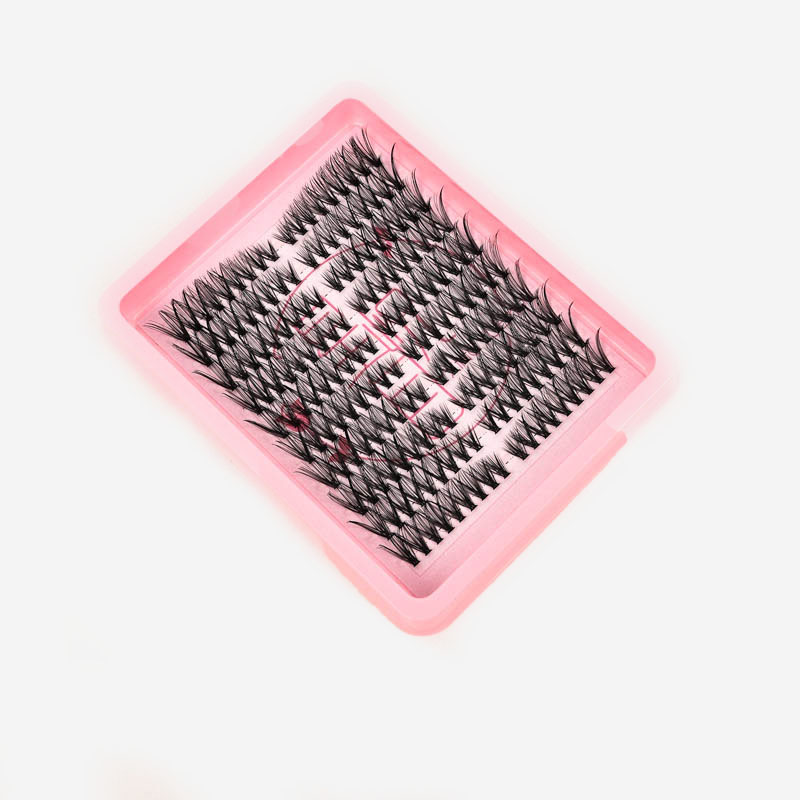 热销DIY跨境假睫毛temu亚马逊希音热熔朵毛欧美D翘假睫毛外贸批发