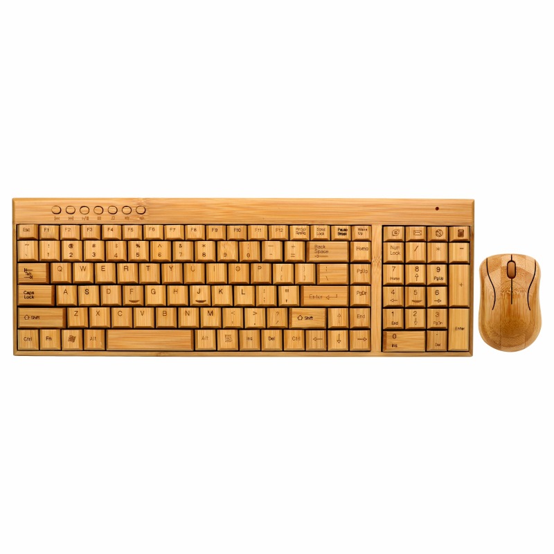 【 Yiwu Jiehao Bamboo and Wood Products 】【2025 New Style 】【 Bestseller 】 Wireless Bamboo Mouse Button Set Application Scenario