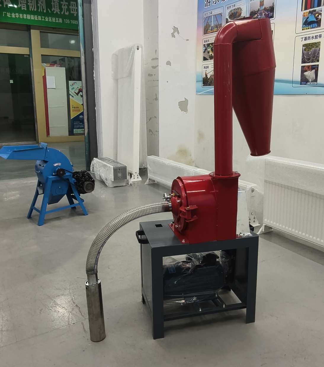 出口供应自吸式玉米粉碎机打粉磨粉机家用商用中药材五谷杂粮调料养殖饲料 跨境供应农业机械粉碎机颗粒机磨面机铡草机榨油机铡揉白底实物图