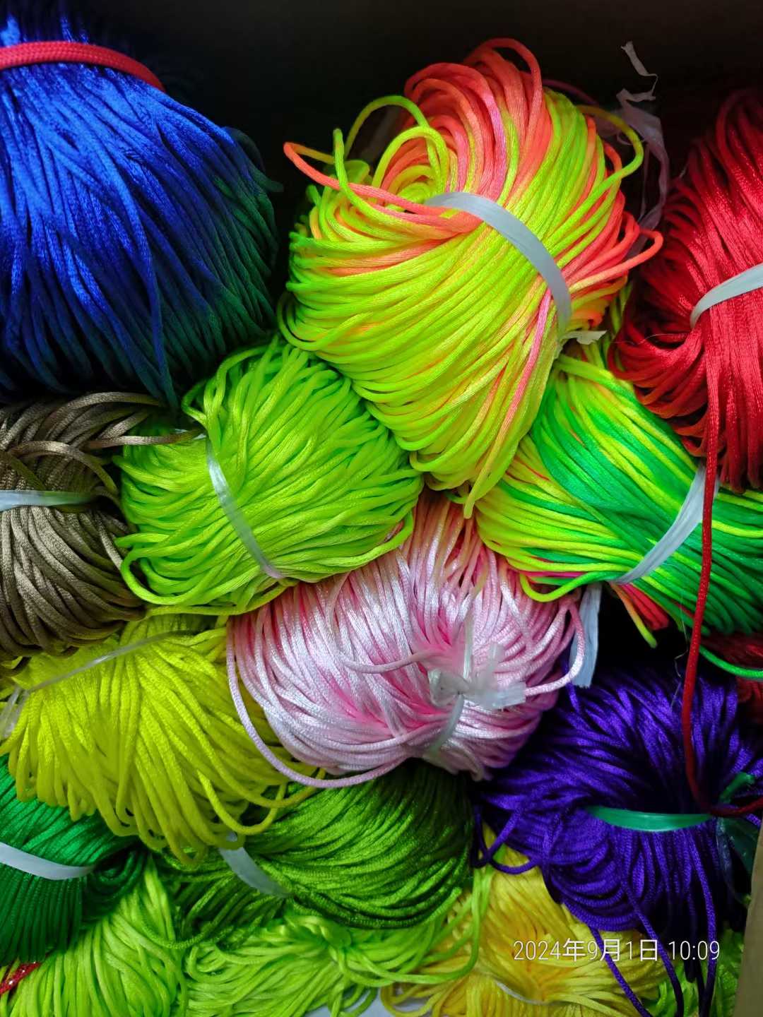 丙纶束口绳子热切手提黑白彩色空心抽绳四钩针绳批发