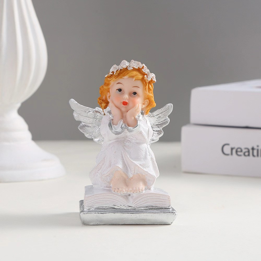 创意雕像礼物天使可爱女孩树脂工艺品节日送礼居家办公桌多功能摆件批发diy详情图4