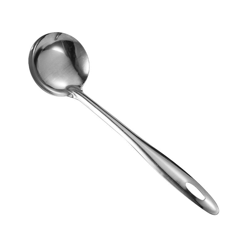 Stainless steel soup spoons, strainers, long-handled porridge spoons, large soup shells, soup strainers, household kitchen soup spoons, restaurant hot pot spoons Item Picture