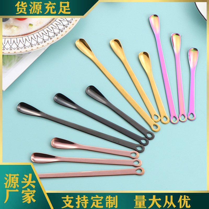 304 stainless steel stirring spoon, coffee spoon, creative stirring rod, long-handled ice spoon, seasoning spoon, powder spoon, dessert spoon full figure