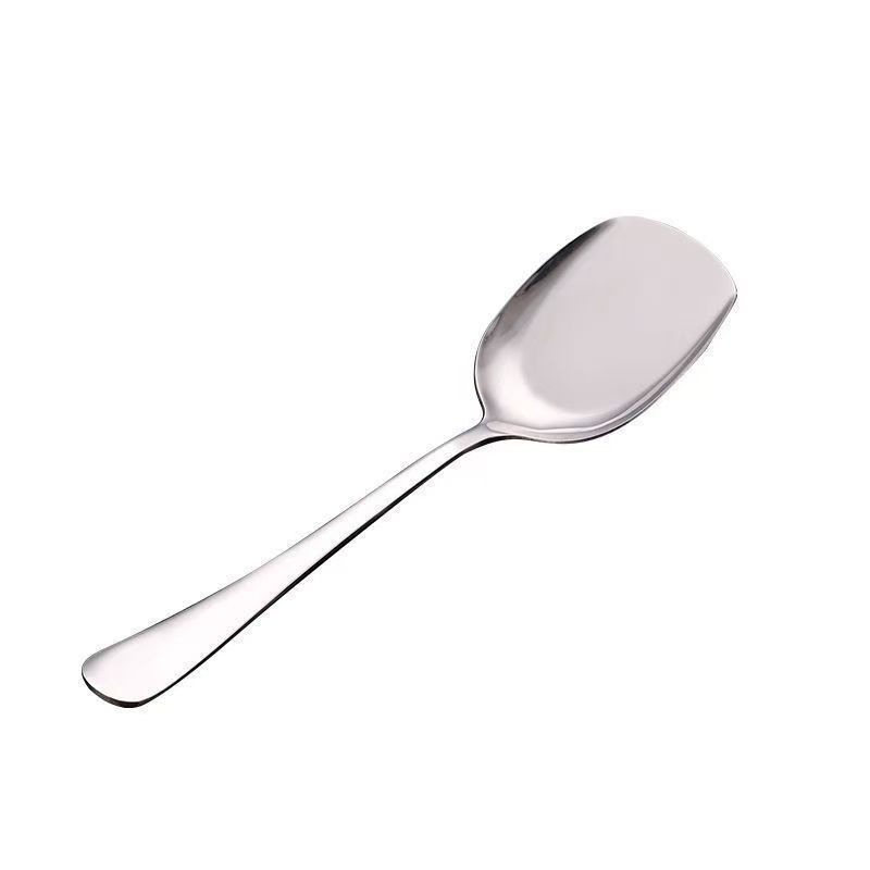 Stainless steel serving spoons, small spatulas, student dormitory frying spatulas, soup spoons, household kitchenware, cooking and stir-frying spatulas Item Picture