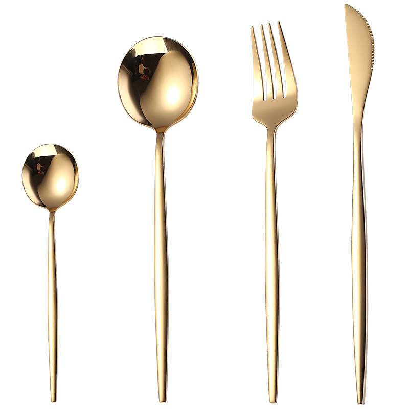 Stainless steel Western tableware, Portuguese tableware set, knives, forks and spoons. Hotel and restaurant spoons and forks can be marked with logos Item Picture