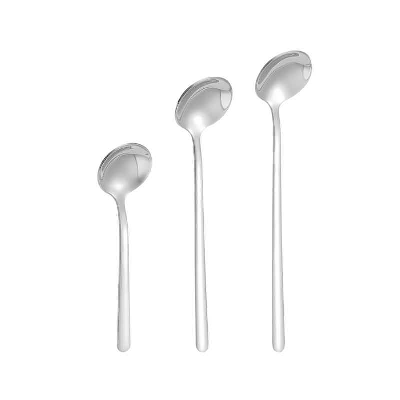 304 stainless steel seasoning spoon, salt spoon, creative small round spoon, coffee spoon, mixing spoon, dessert spoon, ceramic cup as souvenirs Item Picture
