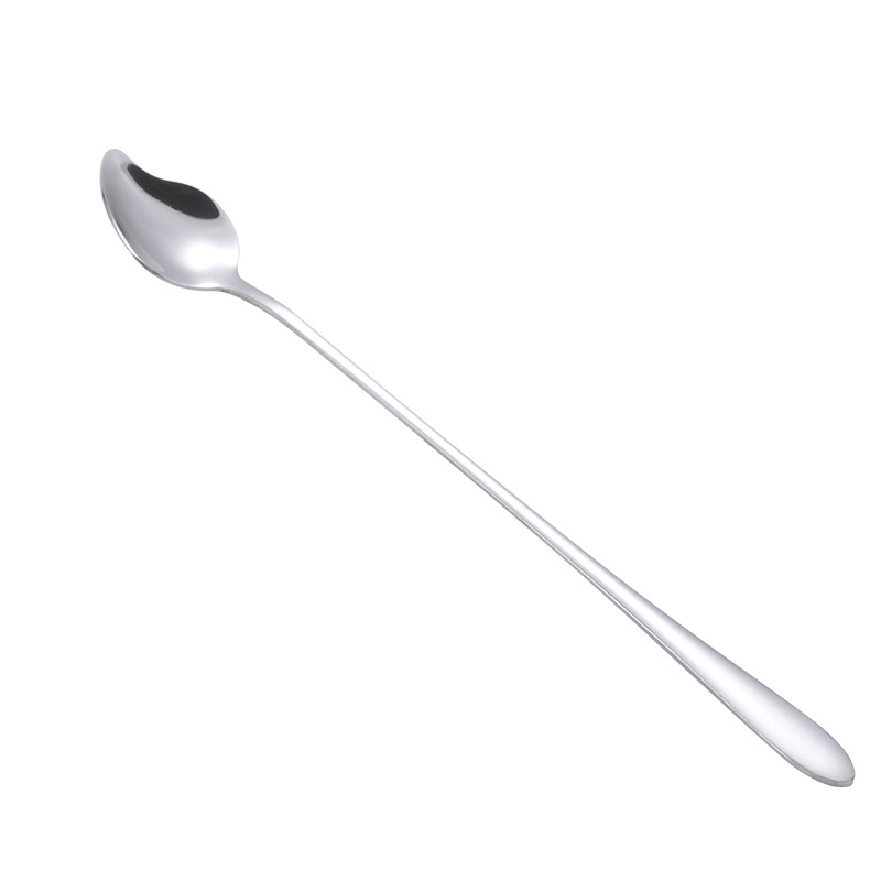 Cross-border exclusive 304 stainless steel spoons, long-handled ice spoons, bar mixing spoons, golden mango spoons, ice cream dredger spoons Item Picture