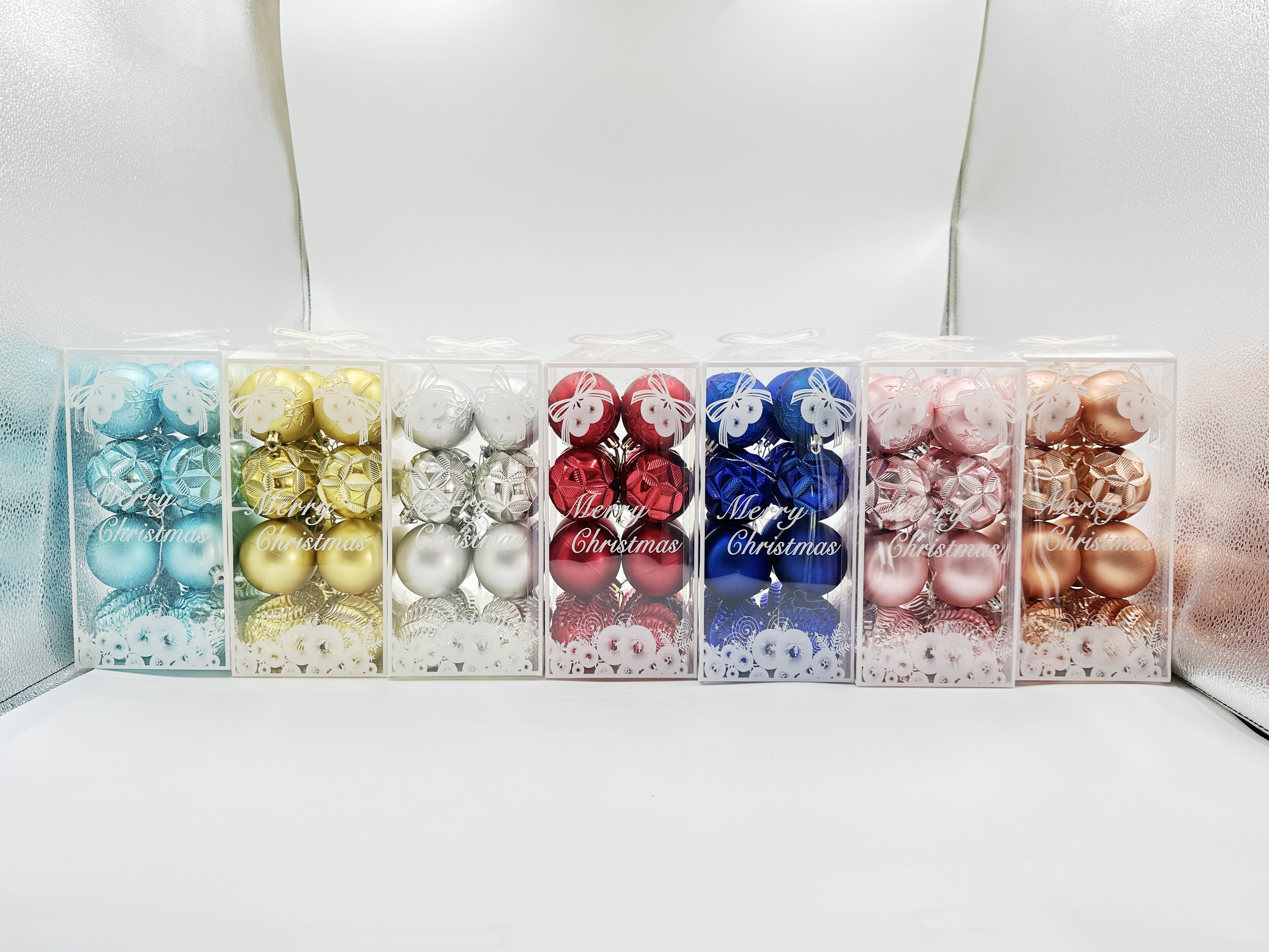 盛佳工艺圣诞球6CM 16PCS PVC耳朵盒圣诞装饰品圣诞节用品节日装饰SJ-6016挂饰详情2