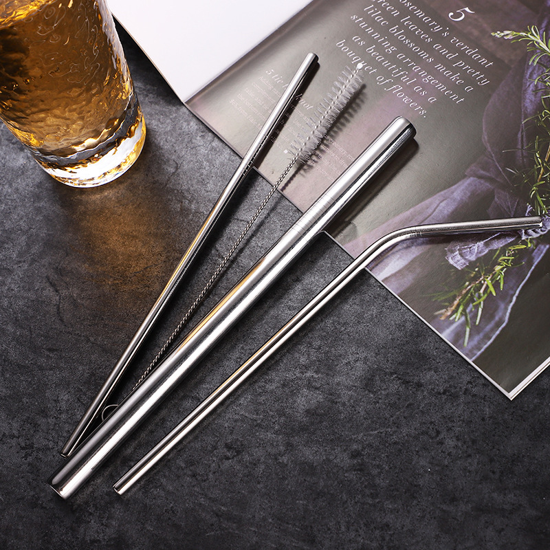 Amazon's best-selling stainless steel straws, eco-friendly straw sets, colorful beverage straws, coffee and milk tea straws as gifts details Picture