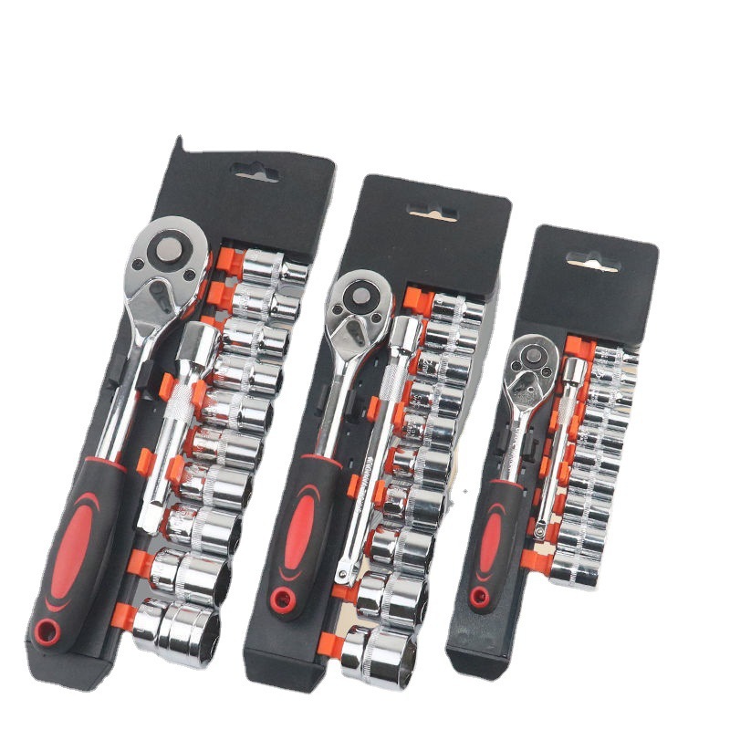 Bracket socket wrench socket complete set of car repair tools, household quick ratchet wrench set combination hardware tools Item Picture