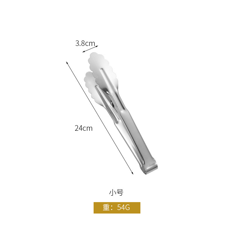 Factory wholesale stainless steel food tongs, barbecue food tongs, grilled meat tongs, bread tongs, kitchen and household food tongs Item Picture