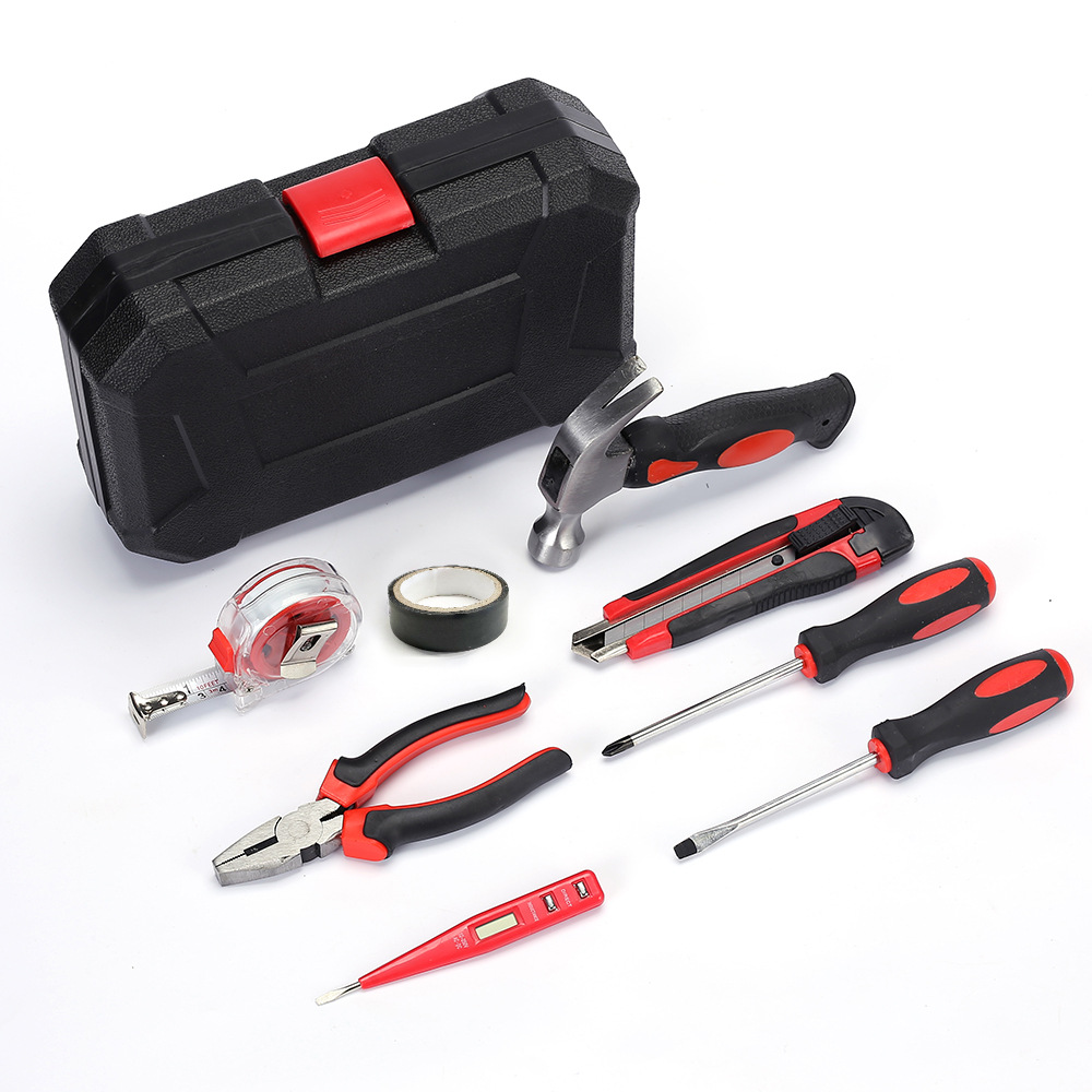 9-piece household tool set, household combination tool set, manual car toolbox set manufacturer wholesale Item Picture