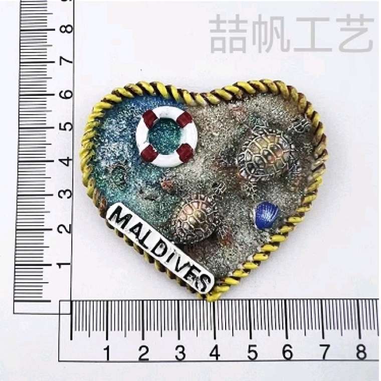 The Maldives beach seafood series features creative and personalized resin magnets, fridge magnets, starfish, conches, turtles, slippers, dolphins, shells, and a wide variety of travel souvenirs detail image 11