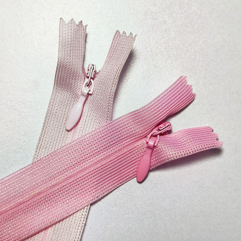  辅料批发隐形拉链3号尼龙闭尾水滴拉链头抱枕家访服装连衣裙