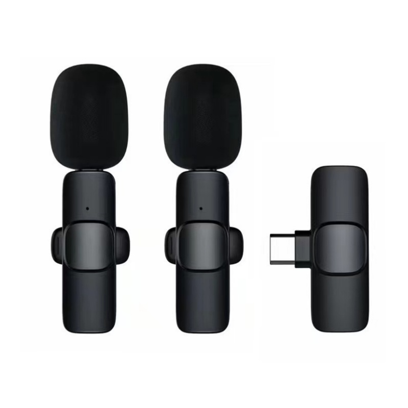 K9 Lapel Clip, Macfeng lapel clip microphone, wireless lapel microphone, wireless microphone Type-c interface, one-to-two details Picture