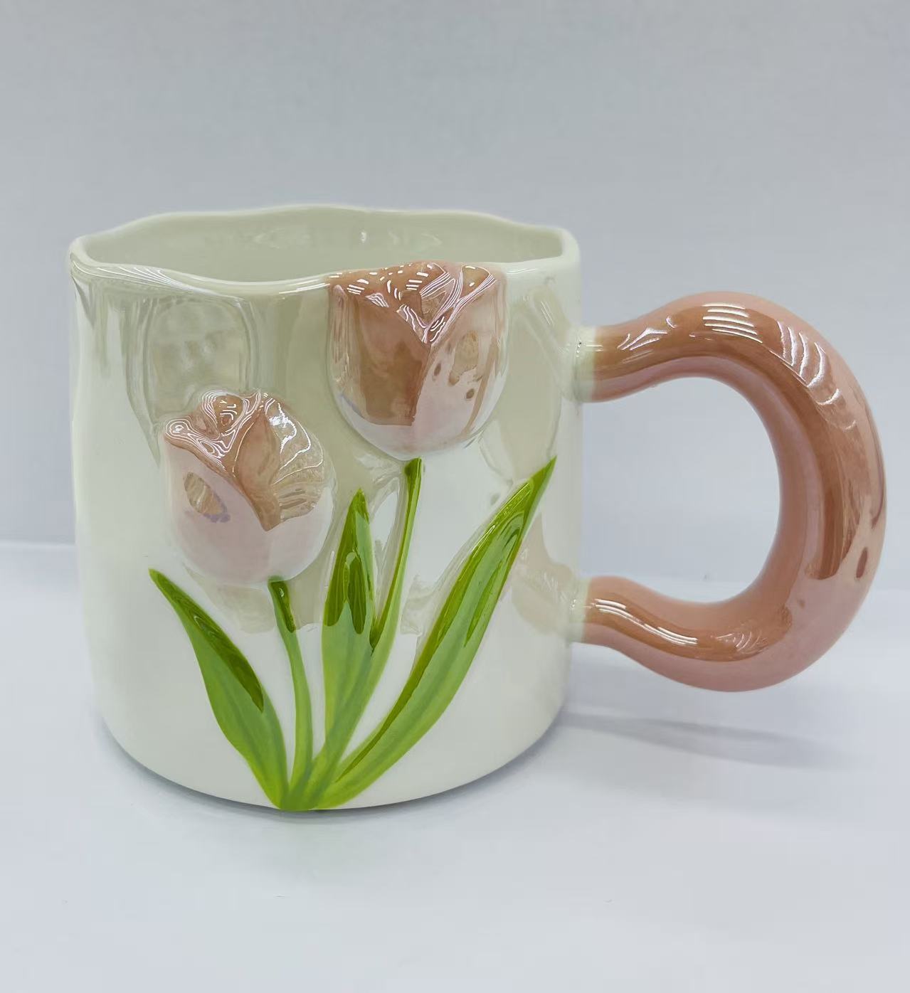 郁金香珍珠釉陶瓷杯
