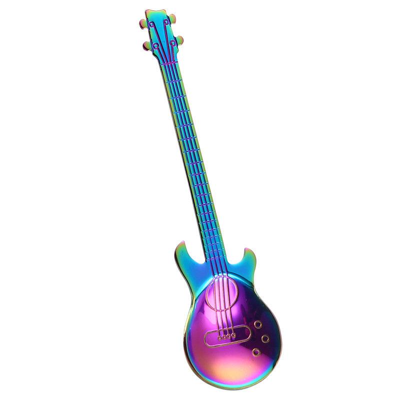 Amazon 304 stainless steel spoon, guitar spoon, coffee whisker spoon, ice bar spoon, music bar spoon, mug spoon Item Picture