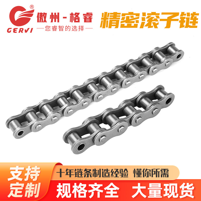 4 points 08A/B series single-row and double-row high-quality precision roller chain drive chains details Picture