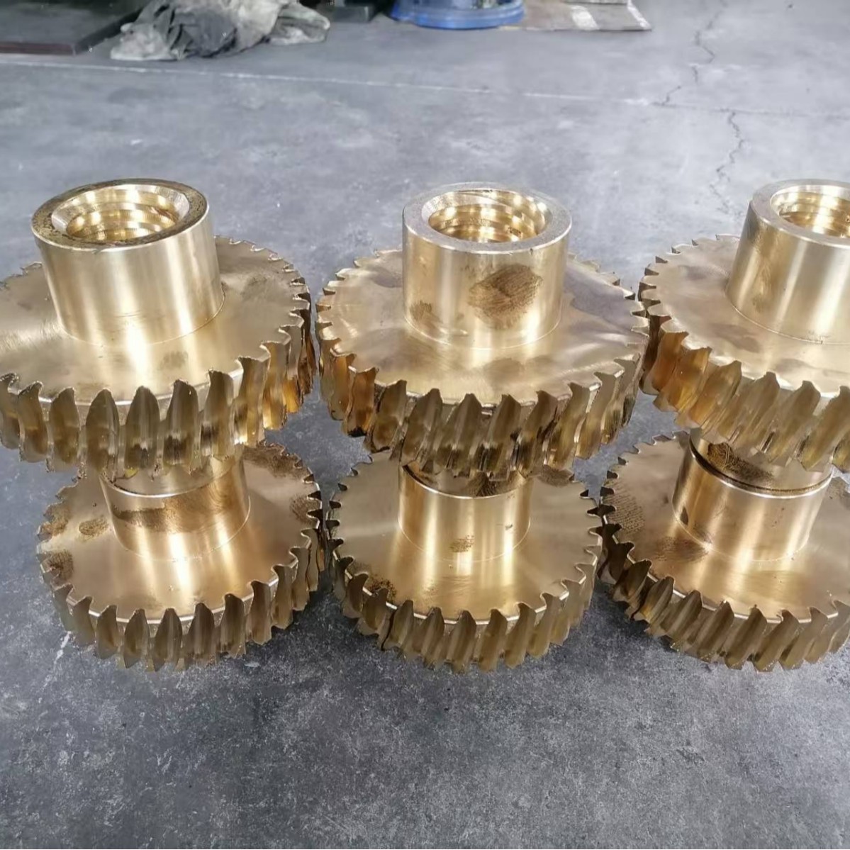 Plate rolling machine worm gear and worm set, high-strength copper alloy worm gear accessories, mechanical transmission components, provided drawings or samples full figure