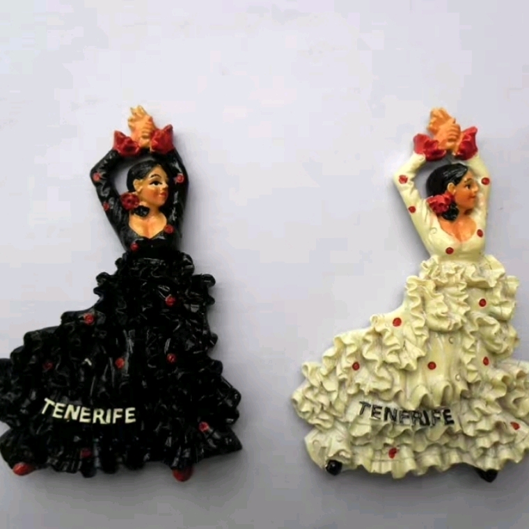 Spanish graceful dancers, resin magnets, fine fridge magnets, creative resin handicrafts, resin travel souvenirs, lightweight souvenirs detail image 5