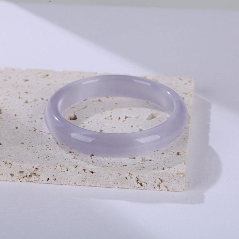 紫罗兰猫眼石手镯白月光金店礼品旅游景点纪念品玻璃仿叮当玉髓时尚饰品女妖紫猫眼石手镯