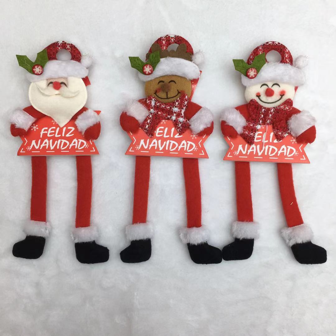 Cross-border new Christmas decorative pendant: Santa Claus, Snowman, Deer, bell Pendant Application Scenario
