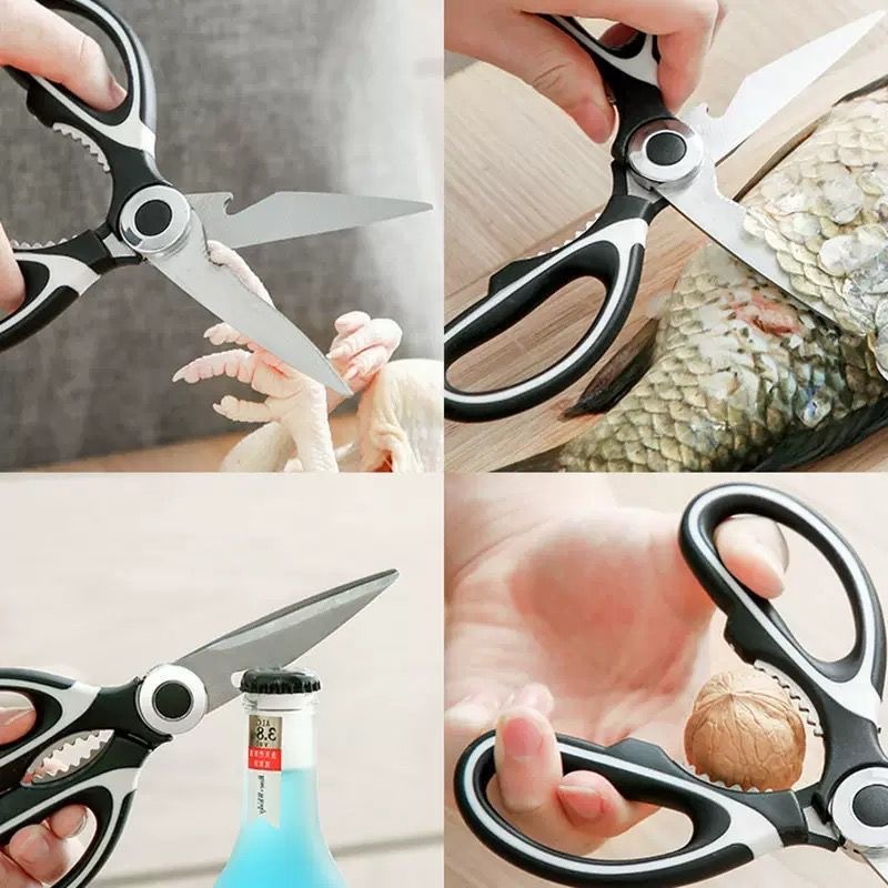 Stainless steel Panda scissors, multi-functional kitchen household scissors, food barbecue scissors, thickened chicken bone scissors Application Scenario