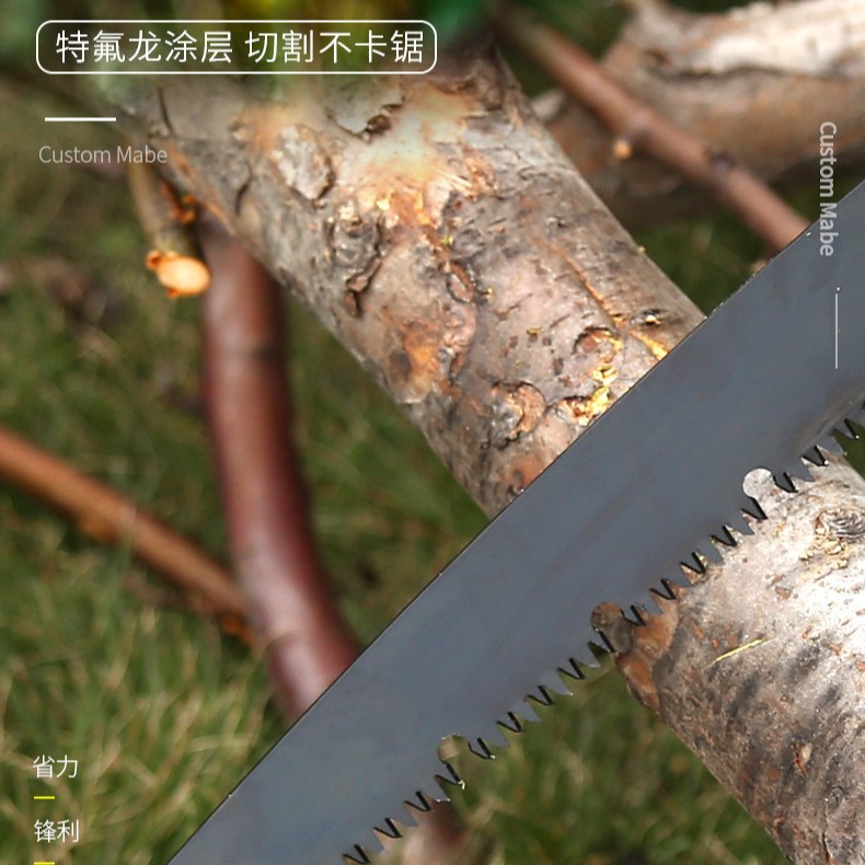 Outdoor folding saws, tree saws, hand woodworking saws, wood hand board saws, magic tools, household small hand saws for logging Specification drawing