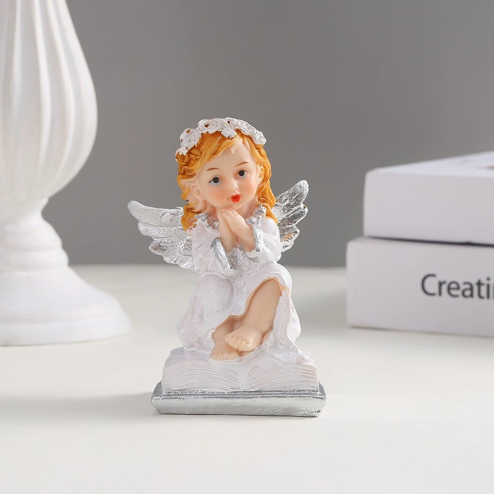 创意雕像礼物天使可爱女孩树脂工艺品节日送礼居家办公桌多功能摆件批发diy详情图6