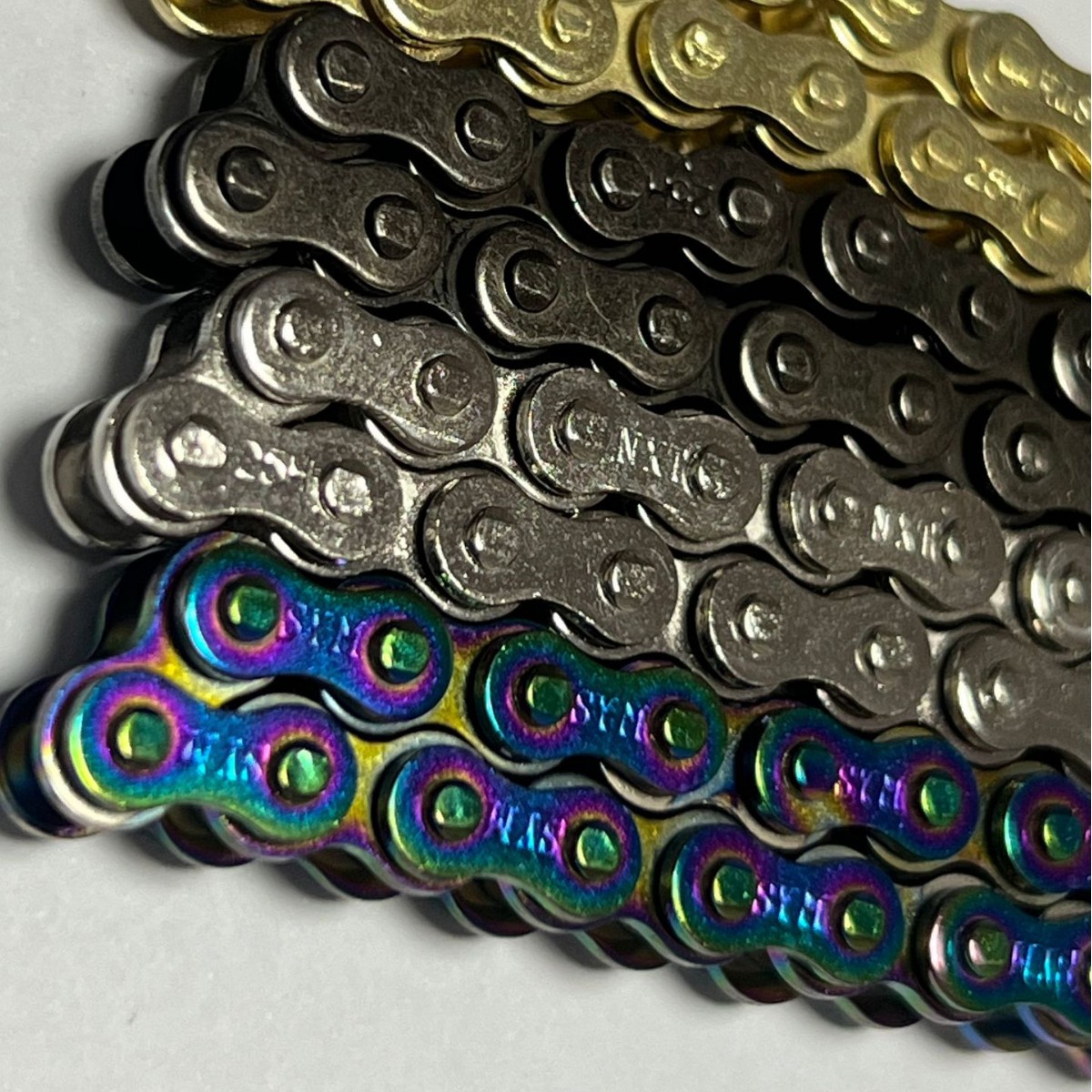 【 Tiefeng 】25H/04C model chain precision roller chain is available in four colors: gold, silver, black and dazzling colors Specification drawing