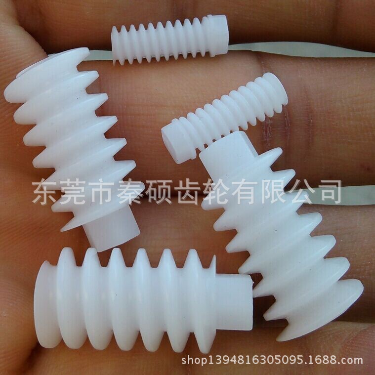 Dongguan Qinshuo supplies non-standard small module M1.0*¢12*24LPOM plastic worm gears full figure