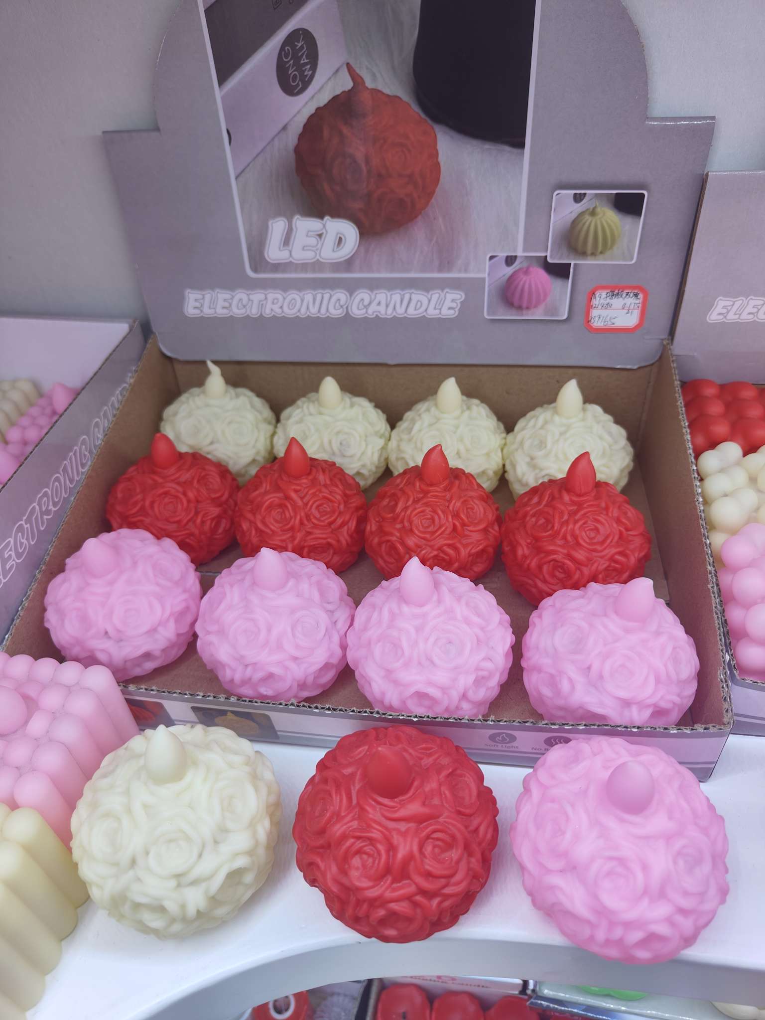 LED蜡烛灯照明装饰电子蜡烛平口带灯插电灯饰灯具蜡烛杯蜡灯饰品