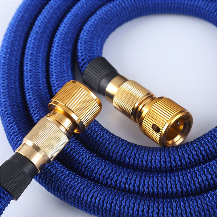 Household garden telescopic water pipe, 3x telescopic TPE car wash water pipe, Magic water pipe, water gun accessories, copper-plated version Application Scenario