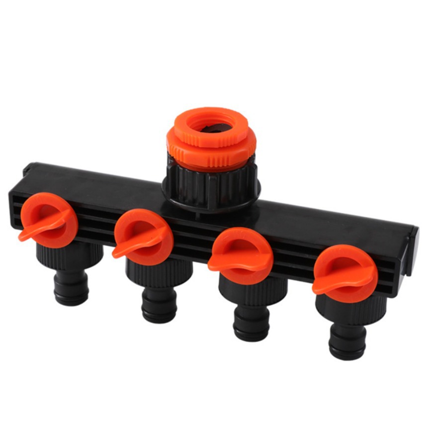 SNJUE garden and horticulture plastic household four-way valve diverter for watering flowers, one-four-way pacifier connector Item Picture