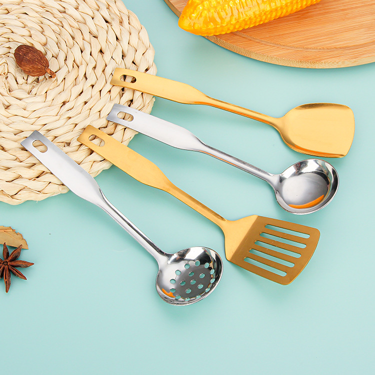 Children's toys, mini kitchen tools, simulated cooking, stainless steel soup spoons, stir-frying spatulas, frying spatulas, strainers, tableware Specification drawing