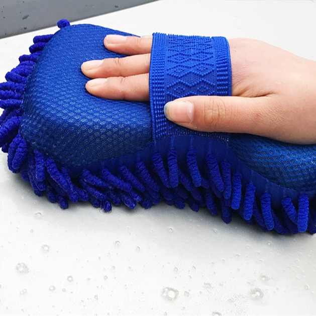 High-end Chenille velvet car sponge coral worm car wash gloves, coral velvet scratch-resistant car wash products Specification drawing